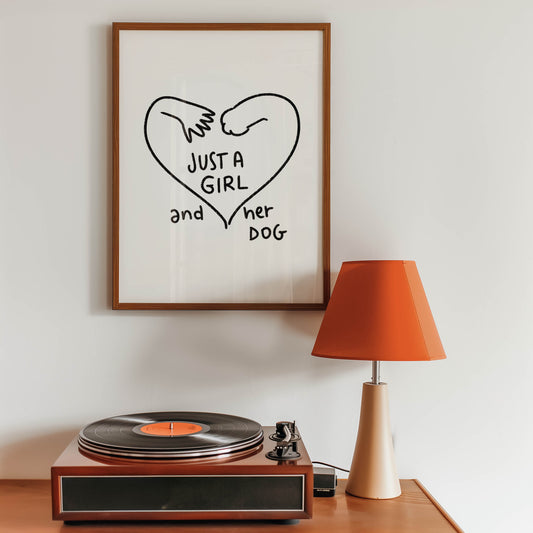Just a Girl and Her Dog Print