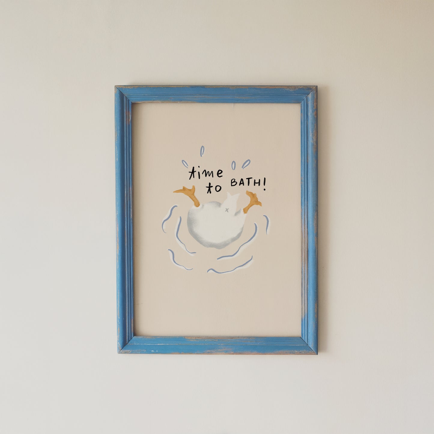 Funny Duck Bathroom Wall Art Print Time To Bath Quote Decor