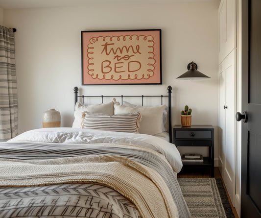 Time to Bed Typography Print