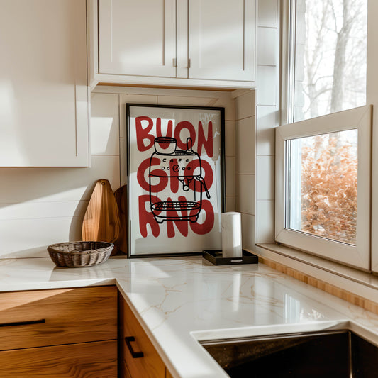 Buongiorno Espresso Machine Kitchen Print
