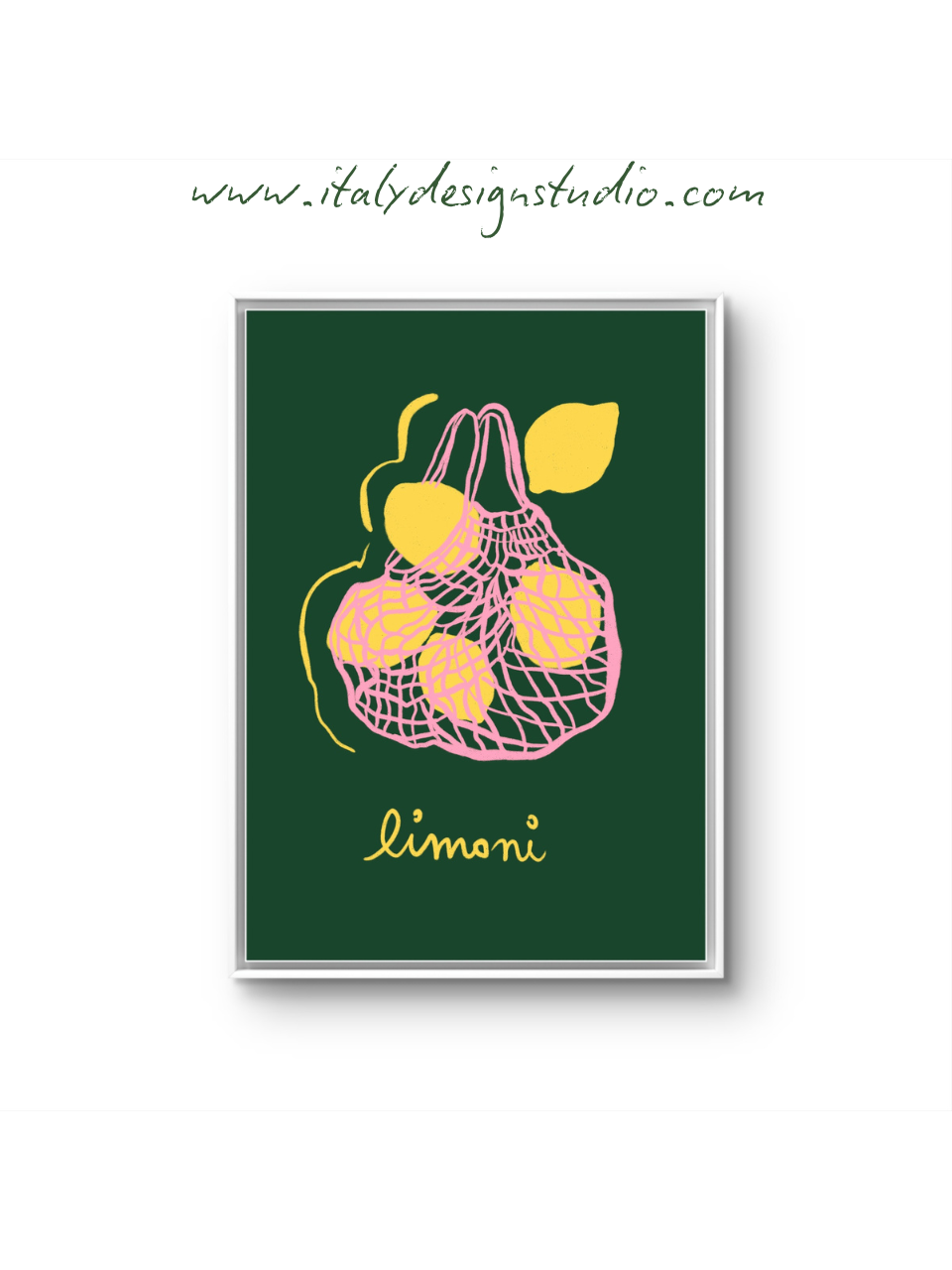 Lemon Printable Wall Art – Retro Pop Kitchen Poster Digital Download