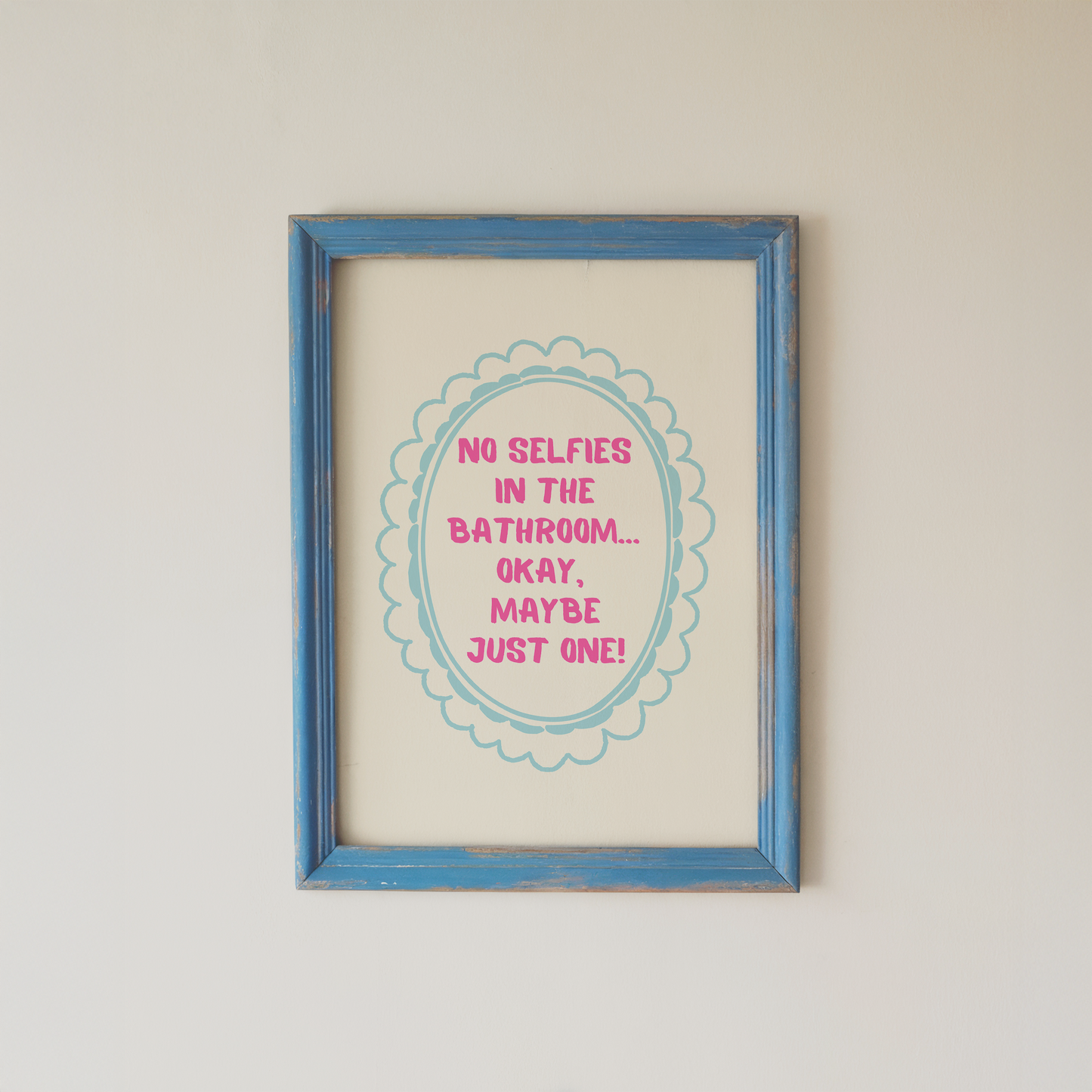 Funny Bathroom Wall Art Playful Quote Print for Half Bath
