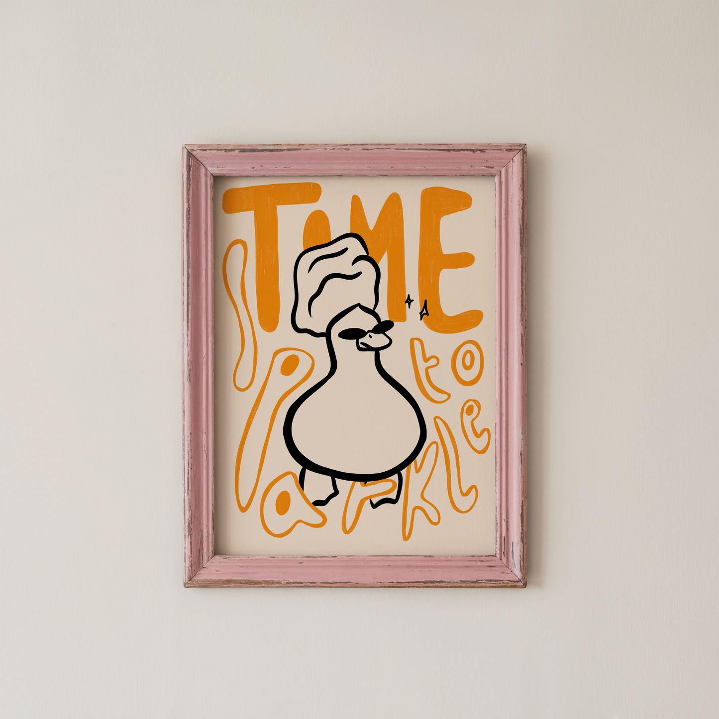 Funny Bathroom Wall Art Goose Spa Quote Print