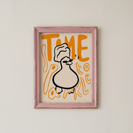 Funny Bathroom Wall Art Goose Spa Quote Print