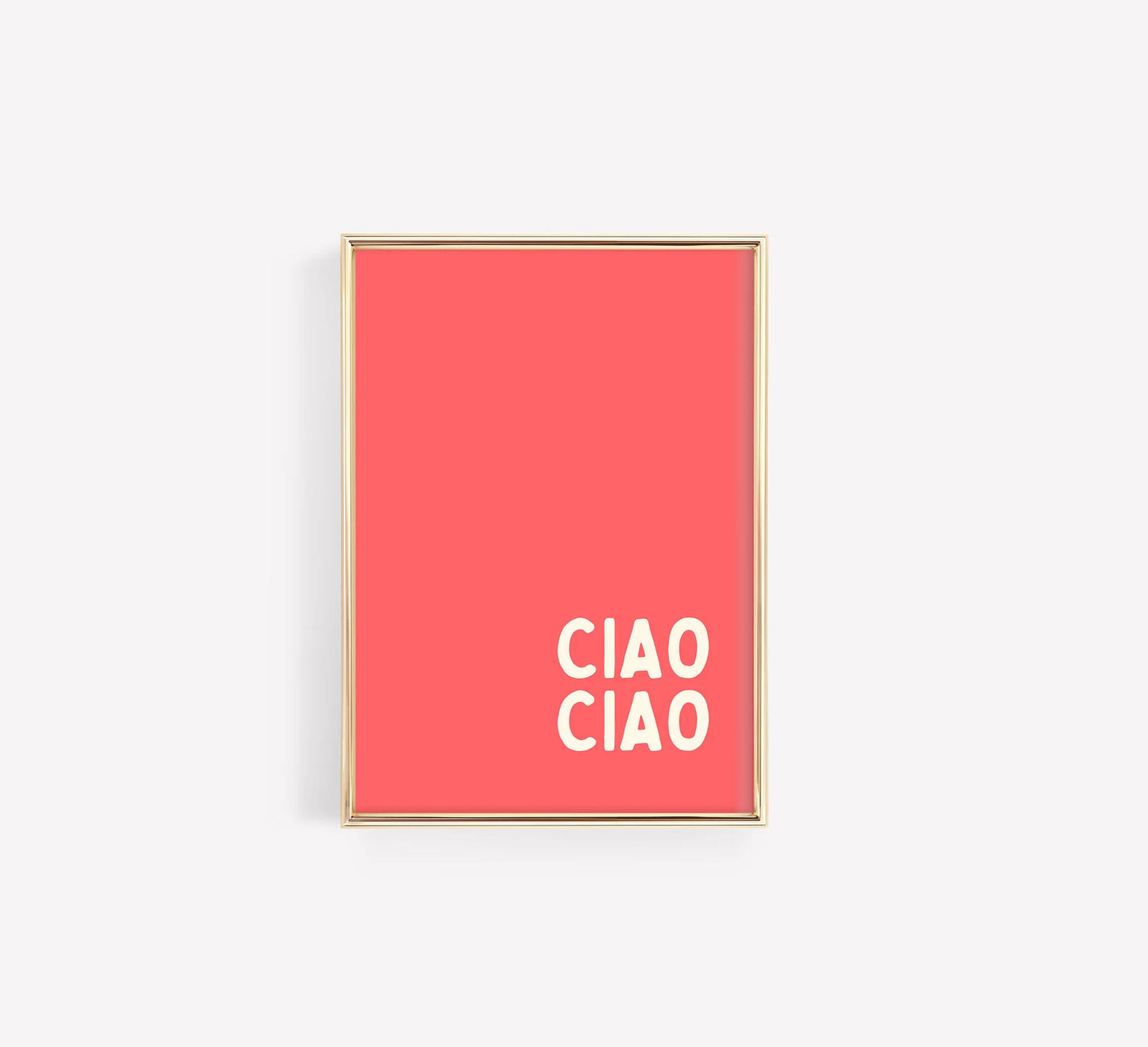 Ciao Ciao Poster – Modern Minimalist Typography Print