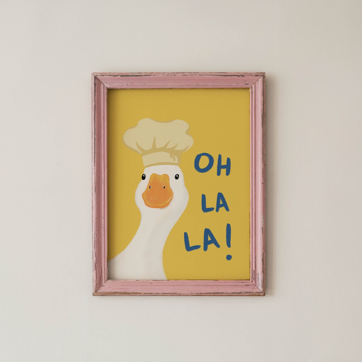 Oh La La Chef Goose Print