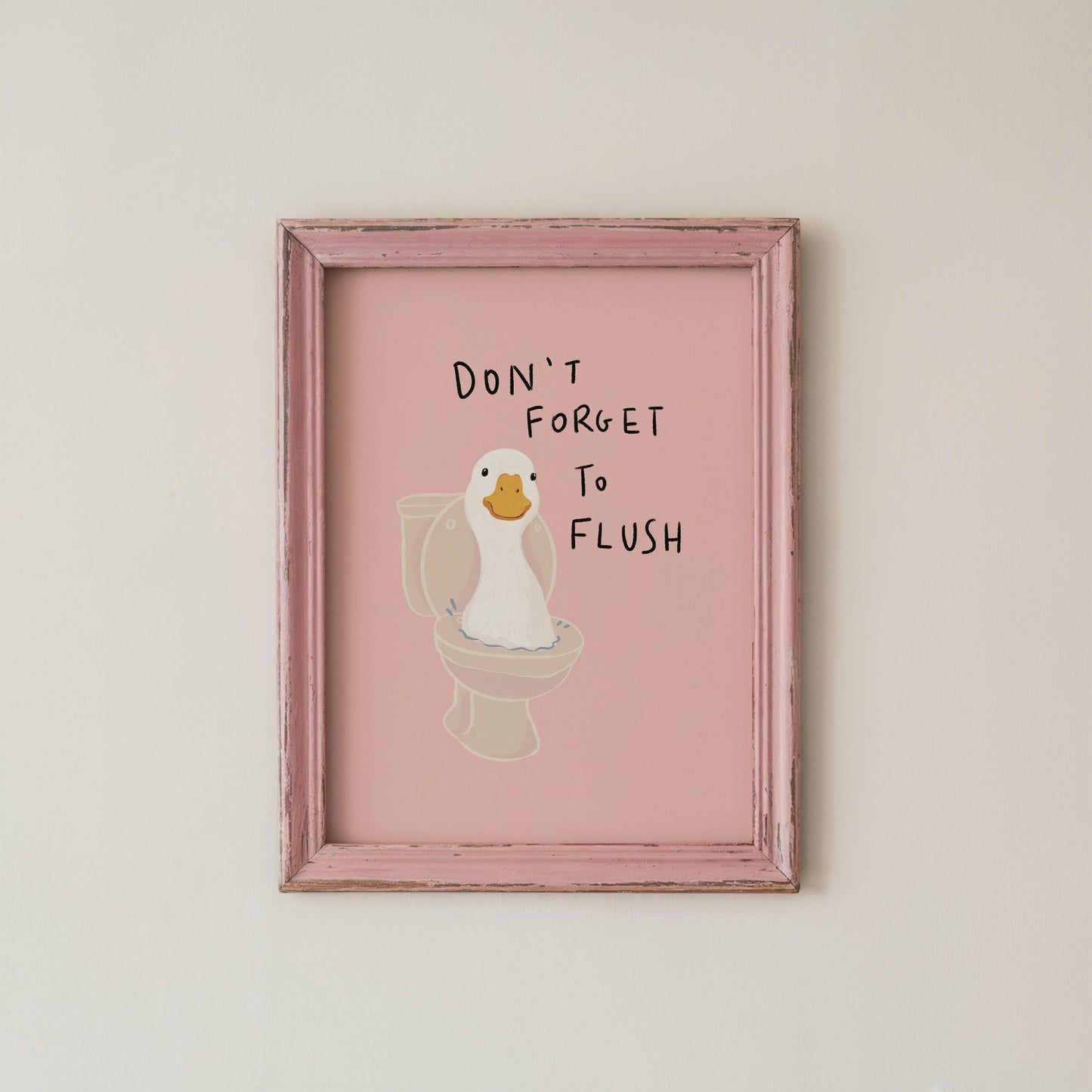 Don’t Forget to Flush Duck Bathroom Print