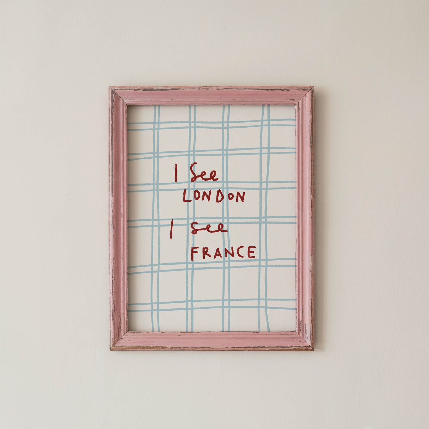 I See London I See France Typography Print