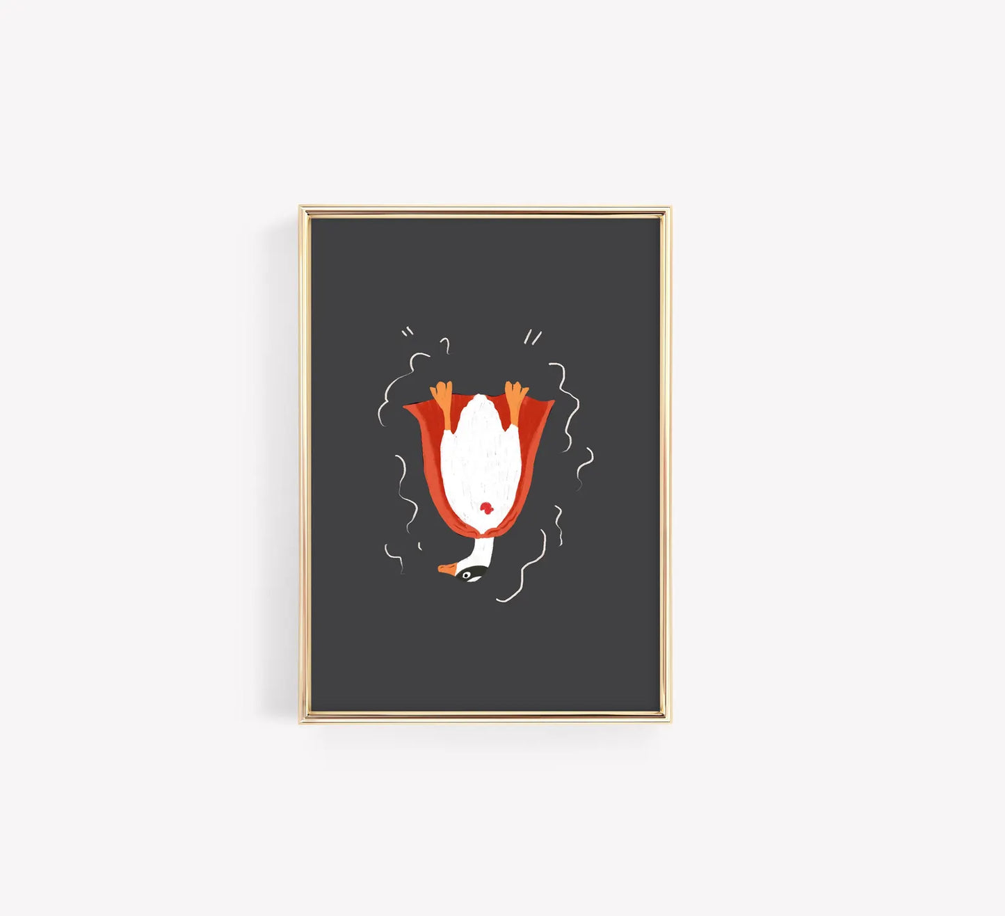Funny Superhero Duck Poster – Quirky Wall Art Print