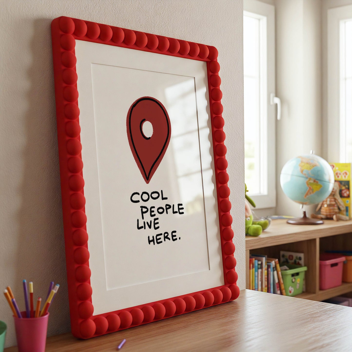 Cool People Live Here Typography Print
