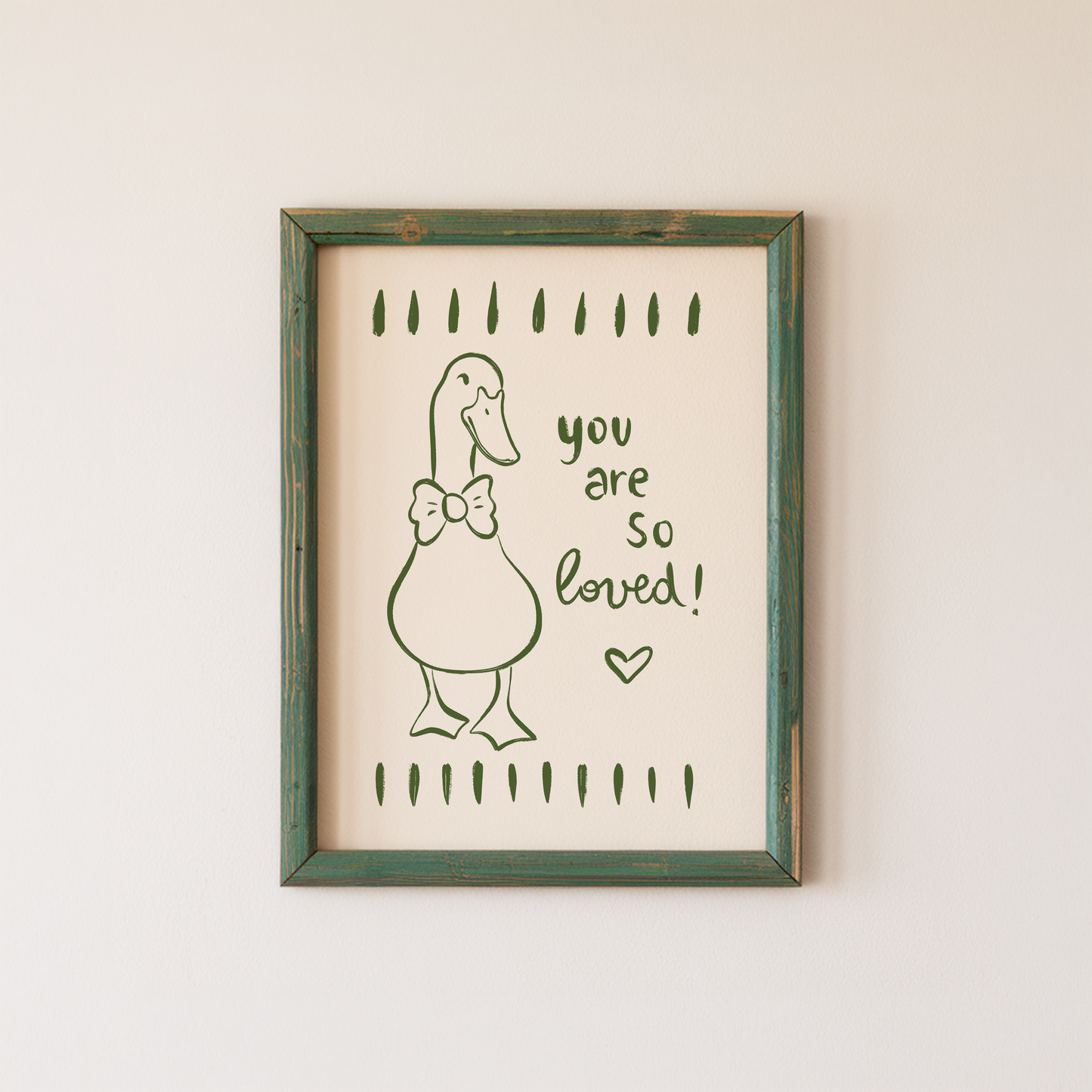 Duck Nursery Wall Art Print You Are So Loved Quote