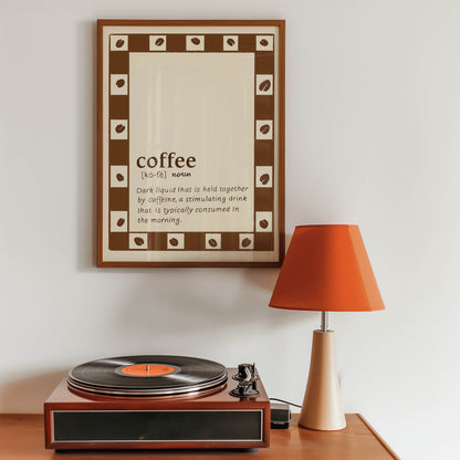 Coffee Definition Poster Unframed Print