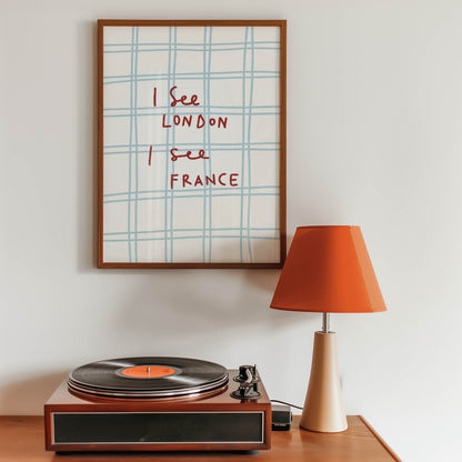 I See London I See France Typography Print