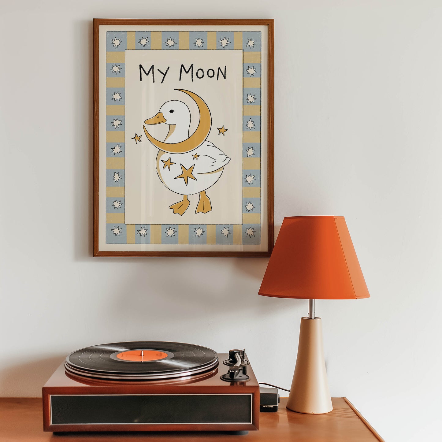 My Moon Duck Nursery Print