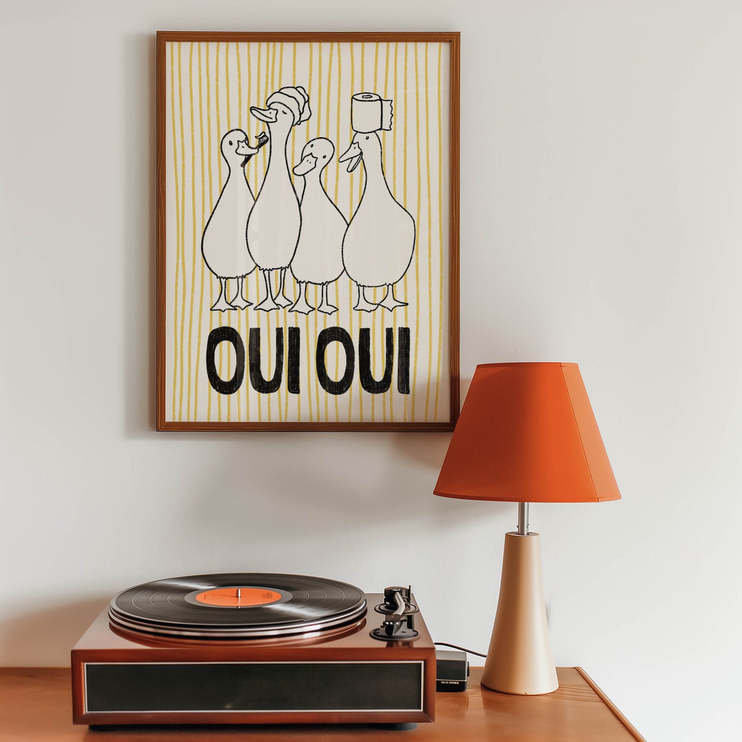 Oui Oui Bathroom Ducks Print