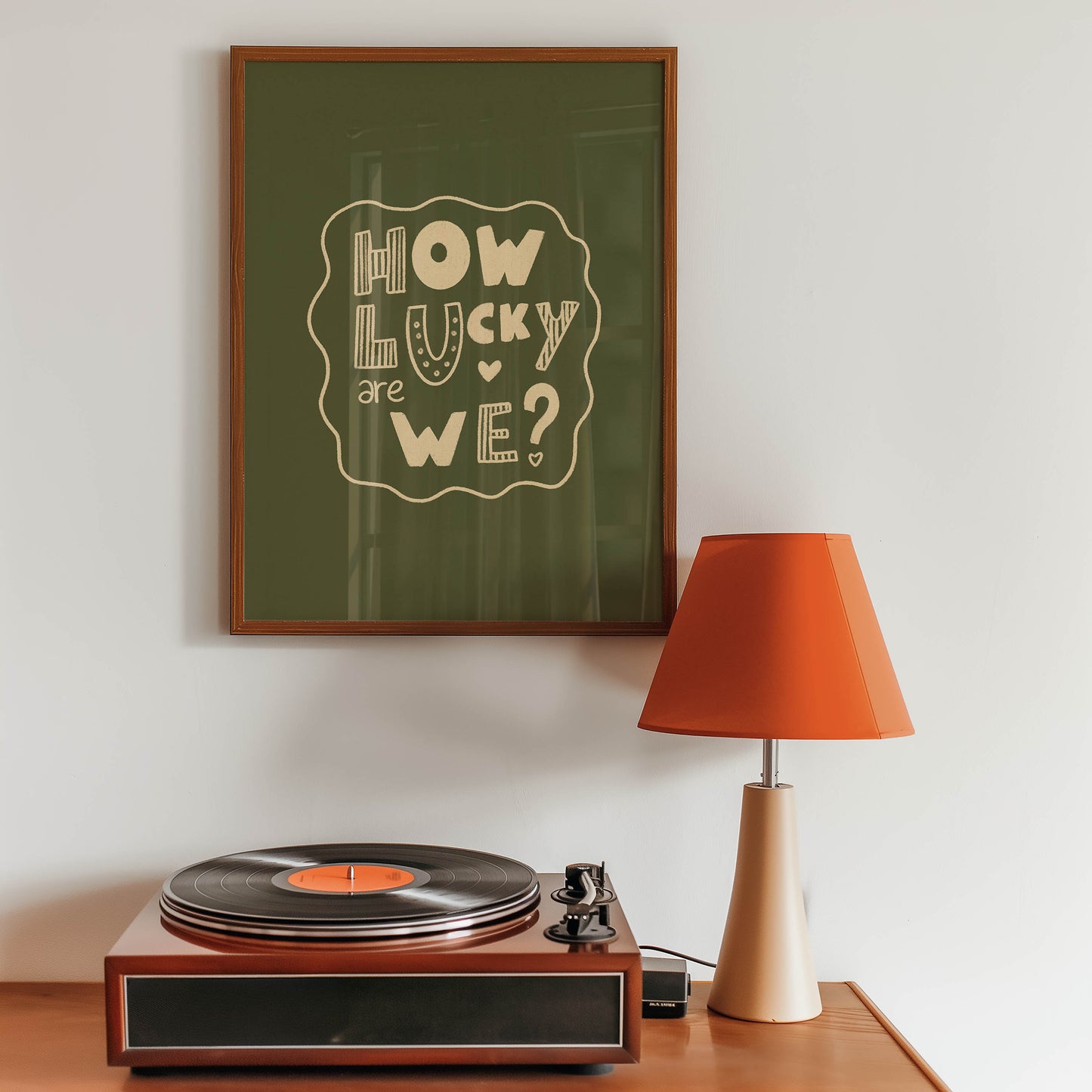 How Lucky Are We? Playful Quote Print