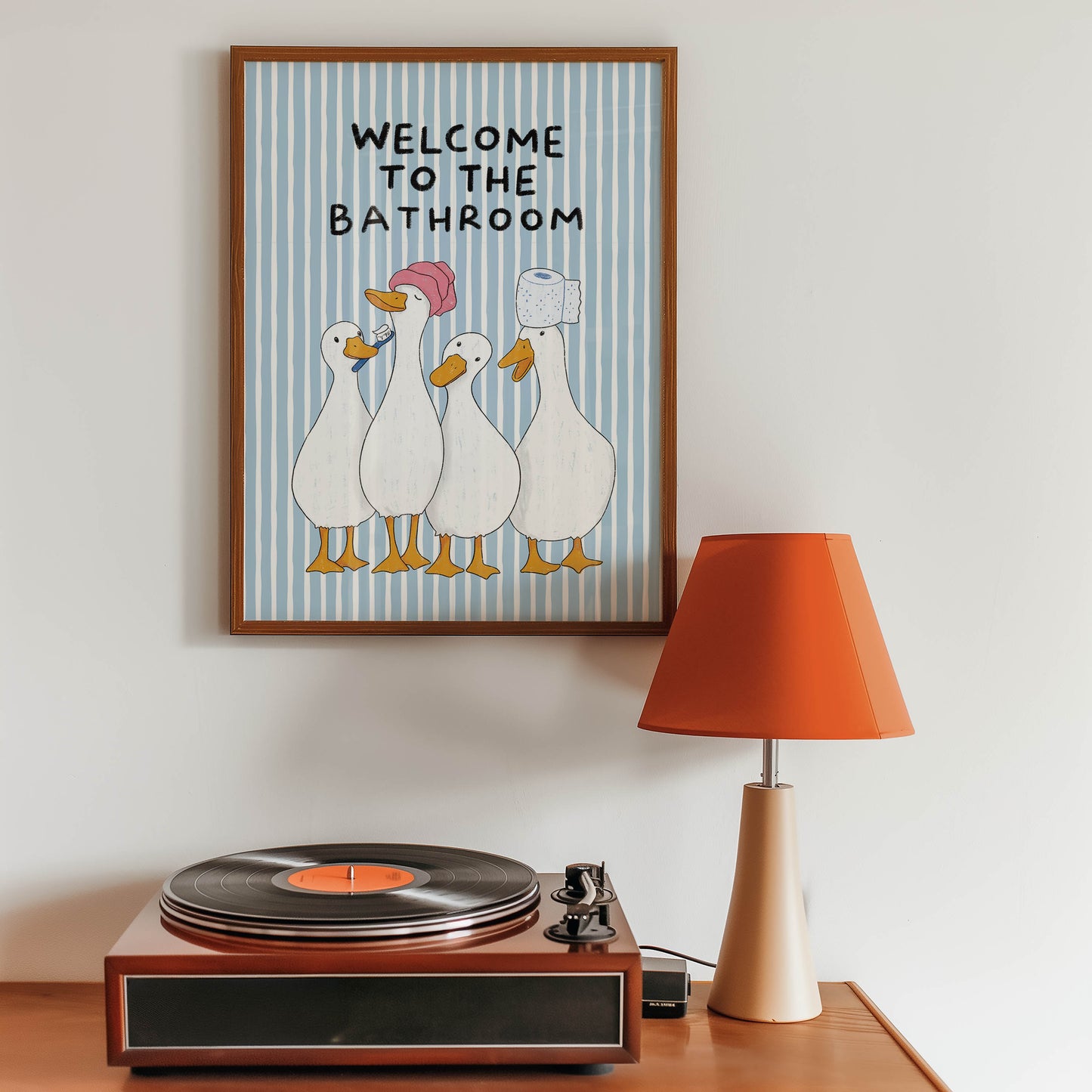 Welcome to the Bathroom Duck Print