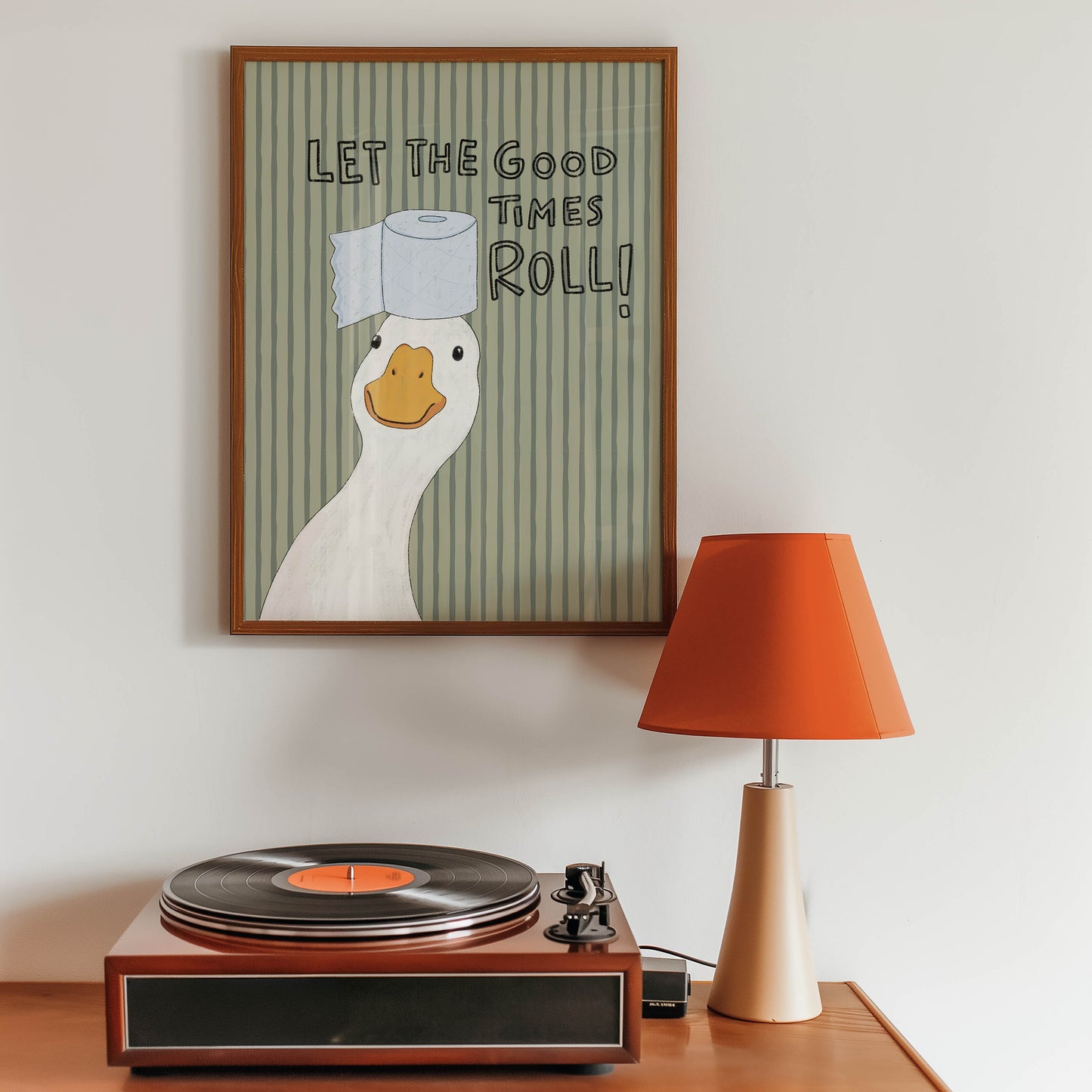 Let the Good Times Roll Duck Bathroom Print