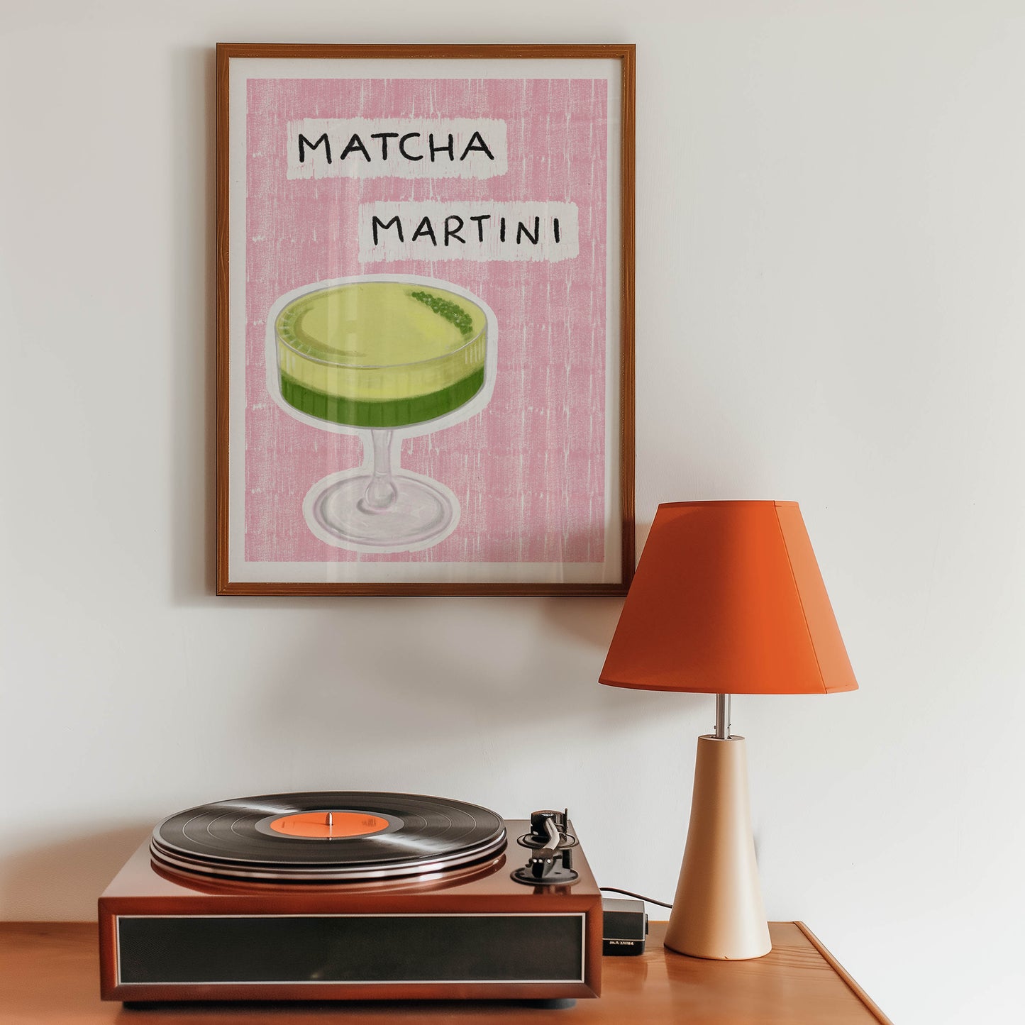 Matcha Martini Pink Kitchen Print