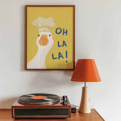 Oh La La Chef Goose Print