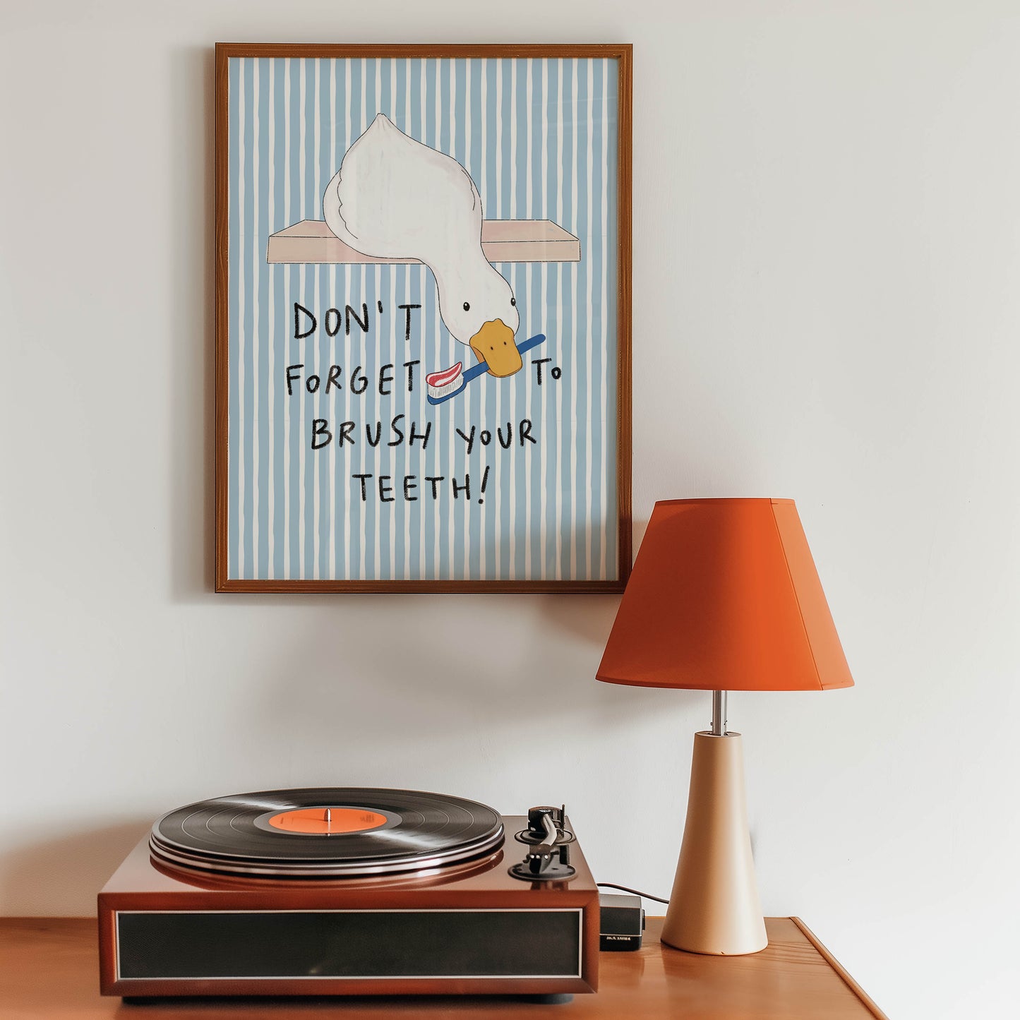 Brush Your Teeth Duck Print