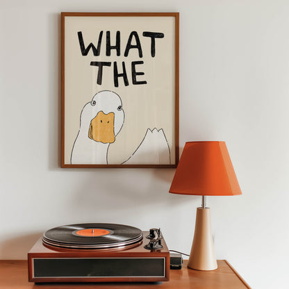 What the Duck? Funny Duck Art Print