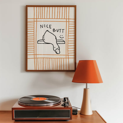Nice Butt Duck Bathroom Wall Art