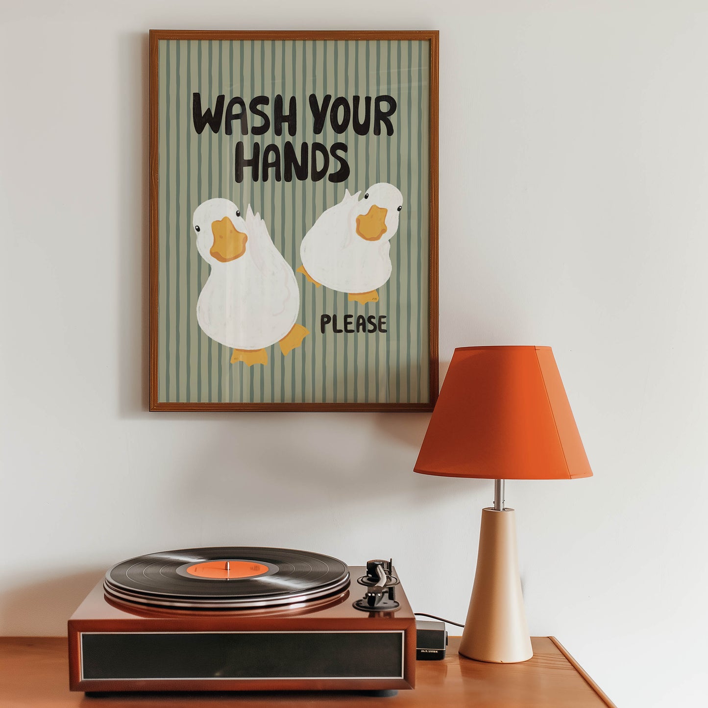 Wash Your Hands Duck Bathroom Print