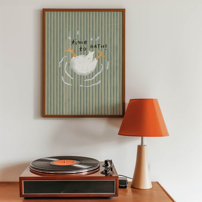 Time to Bath Duck Print