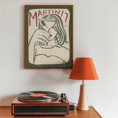 Martini Girl Kitchen Print