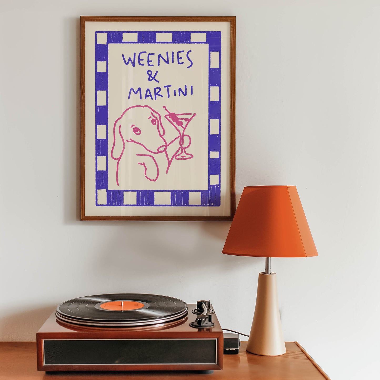 Weenies & Martinis Dachshund Quote Print