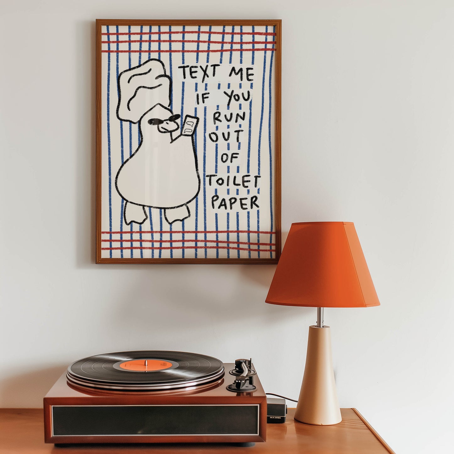 Text Me Toilet Paper Duck Print