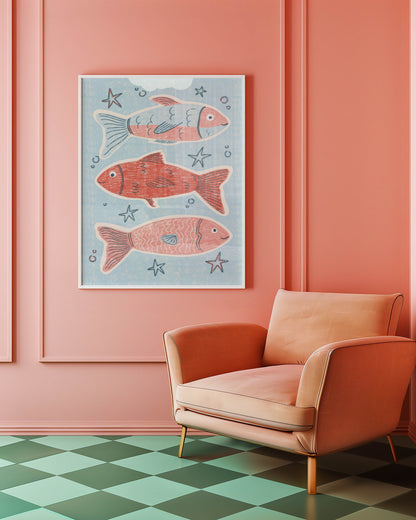 Playful Fish Nursery Print
