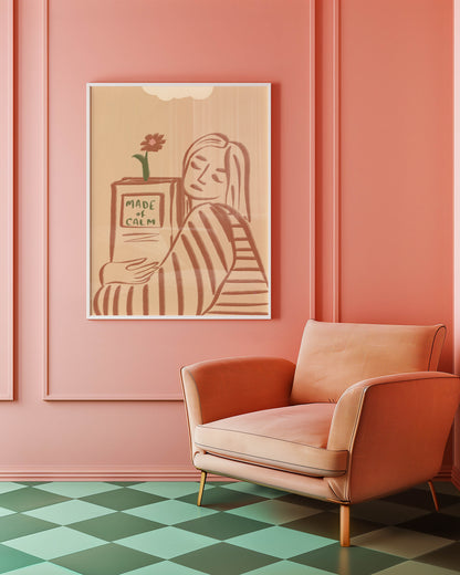 Made of Calm Woman Art Print