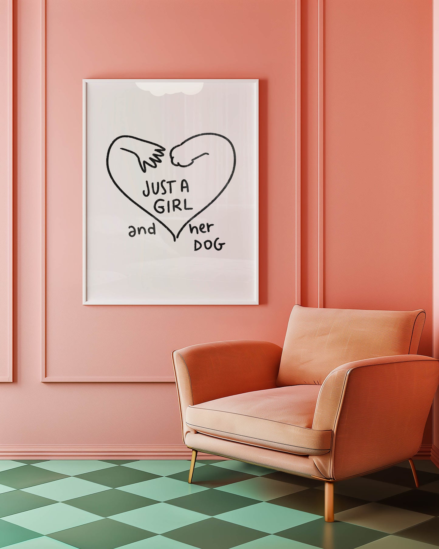 Just a Girl and Her Dog Print