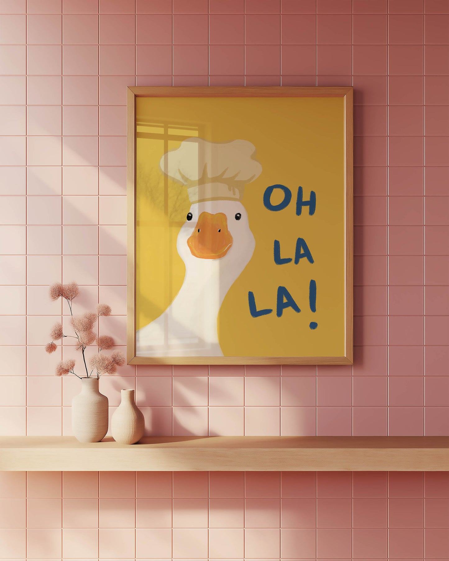 Oh La La Chef Goose Print