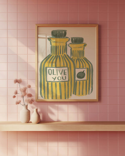 Olive You Kitchen Art Print