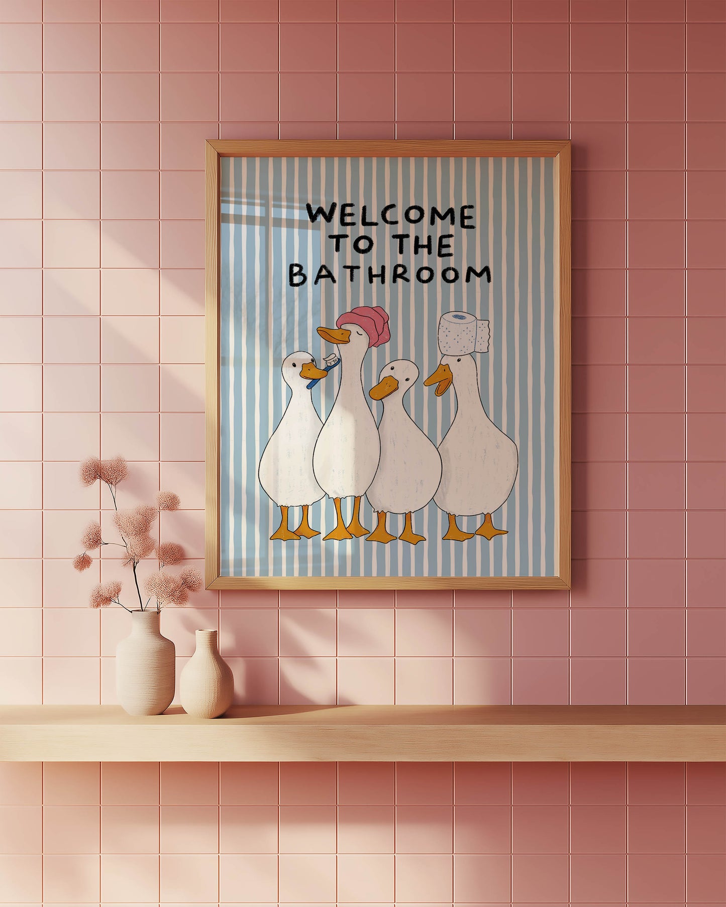 Welcome to the Bathroom Duck Print