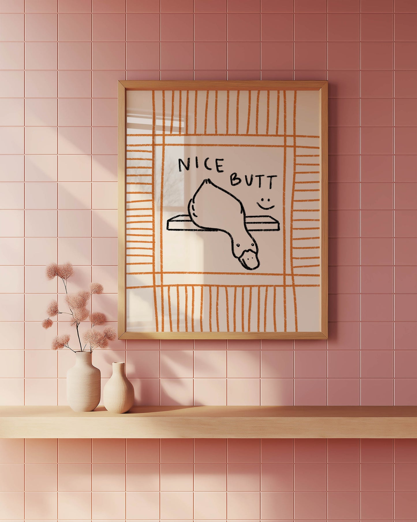 Nice Butt Duck Bathroom Wall Art