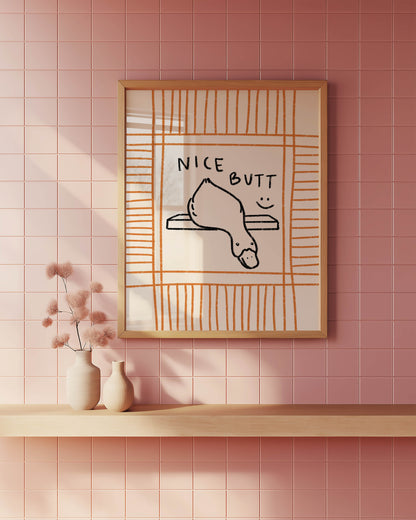 Nice Butt Duck Bathroom Wall Art