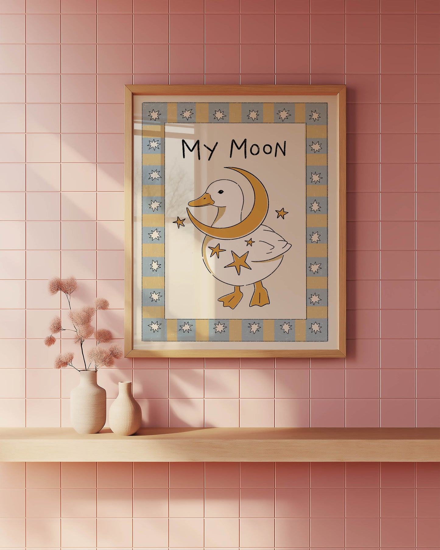 My Moon Duck Nursery Print