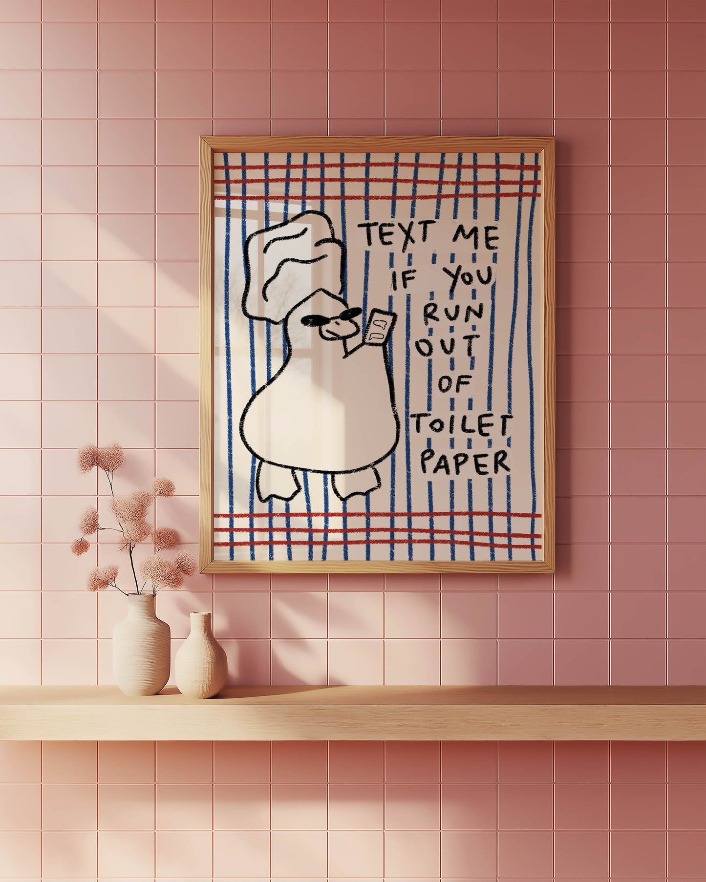 Text Me Toilet Paper Duck Print