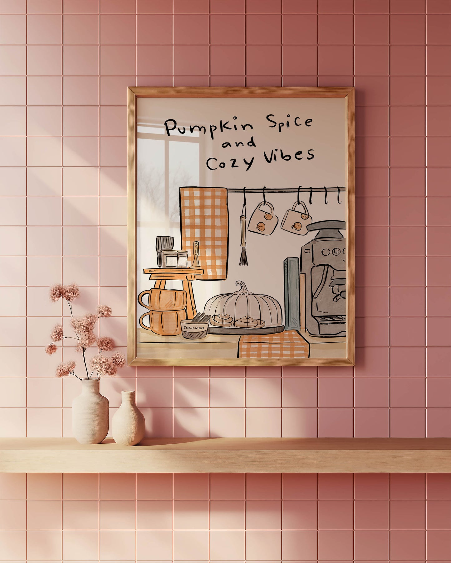 Pumpkin Spice & Cozy Vibes Kitchen Print