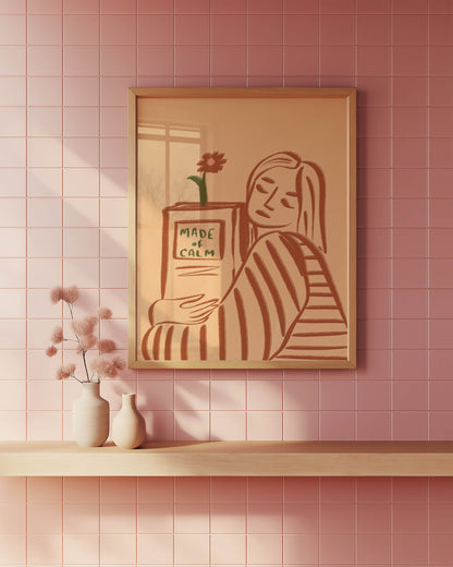 Made of Calm Woman Art Print