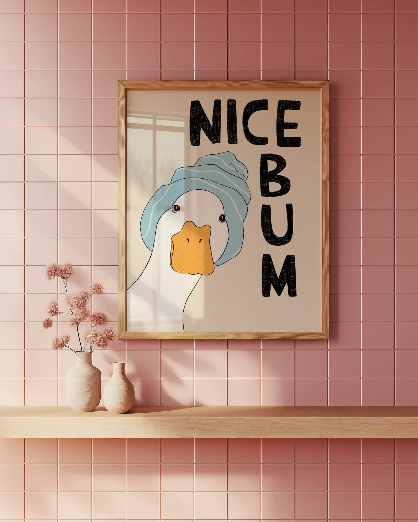 Nice Bum Duck Bathroom Print