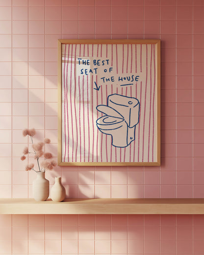 Best Seat of the House Bathroom Print