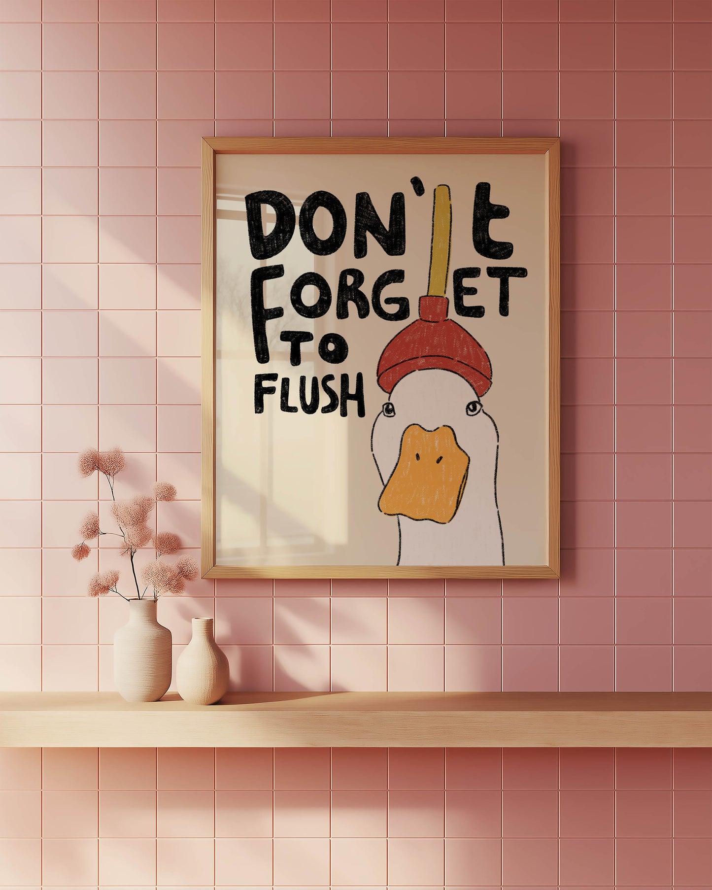 Don’t Forget to Flush Duck Print