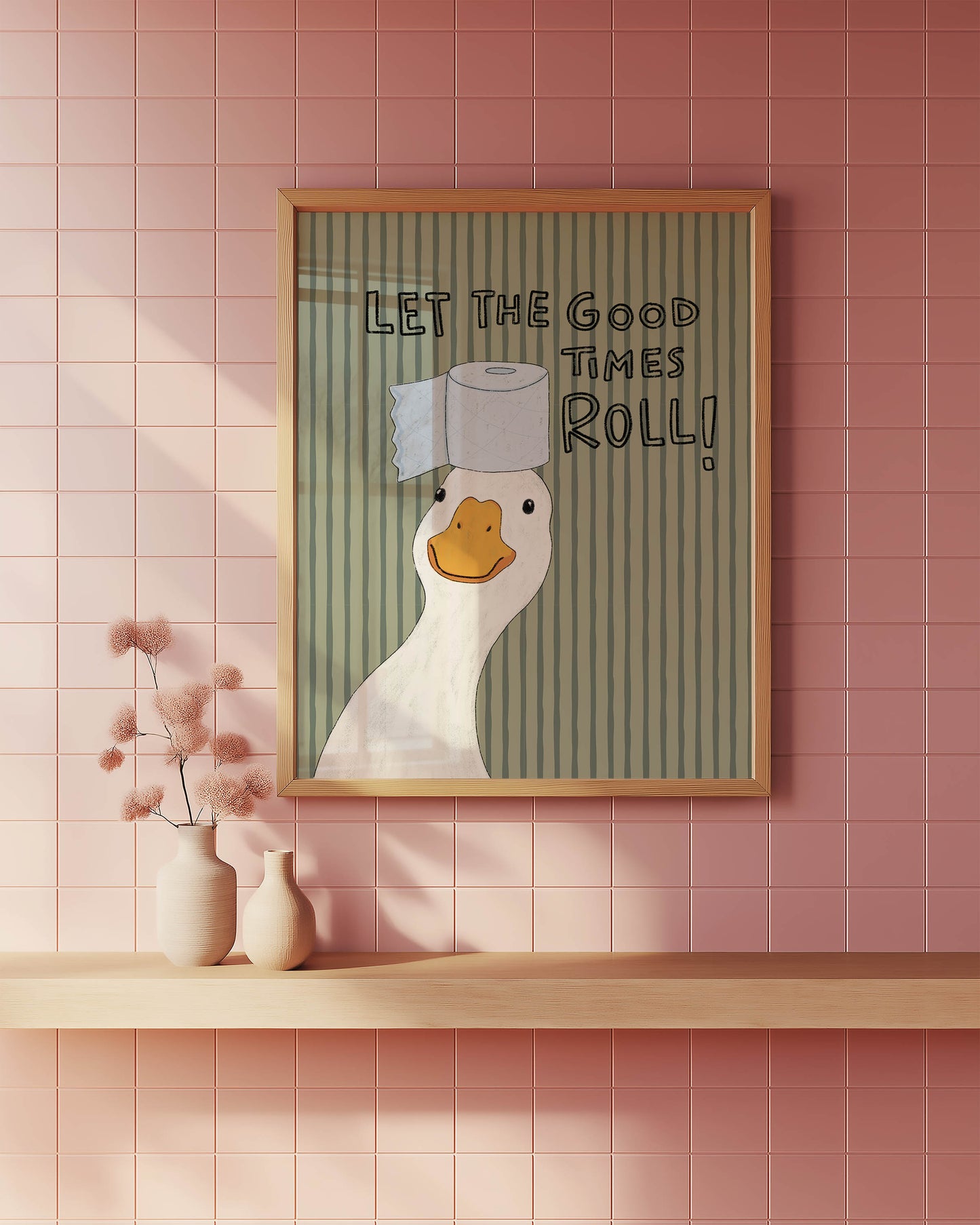 Let the Good Times Roll Duck Bathroom Print