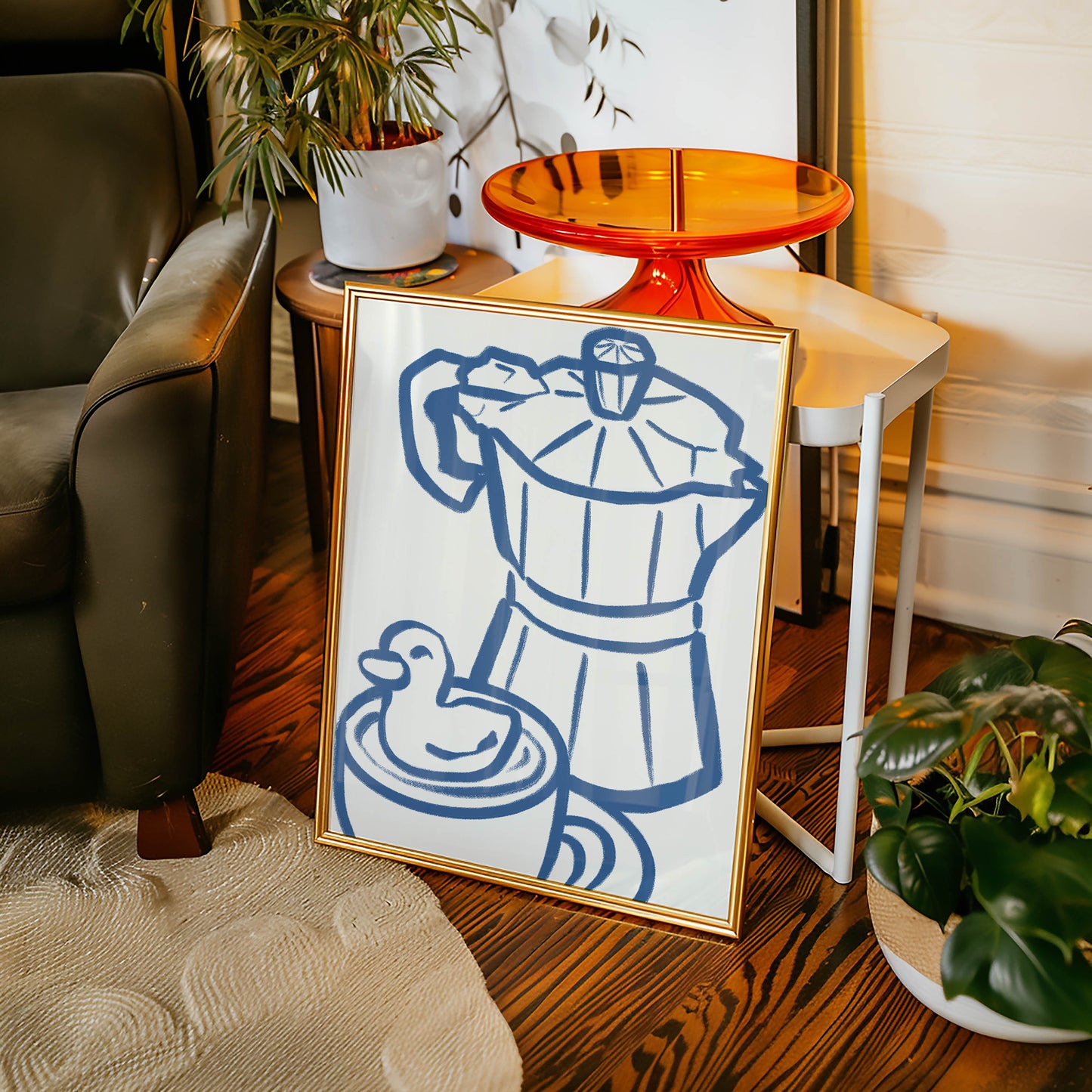 Moka Pot Duck Kitchen Print