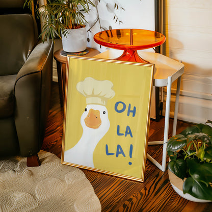 Oh La La Chef Goose Print